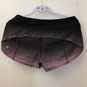 lululemon athletica Pink to Black Ombre Athletic Shorts